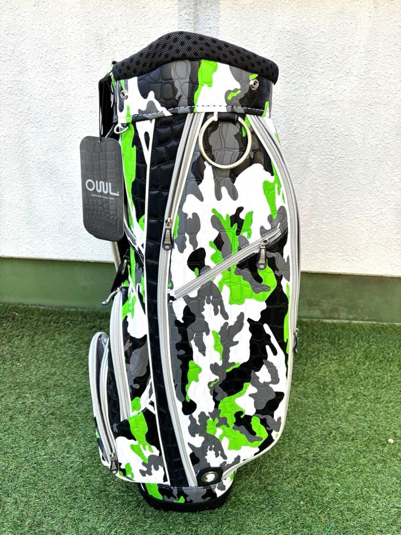 オウル キャディバッグ 新品未使用 OUUL ゴルフバッグ 防水 迷彩 グリーン