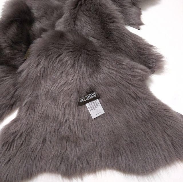 カールドノヒュー★ストール ラムスキン ムートン グレージュ