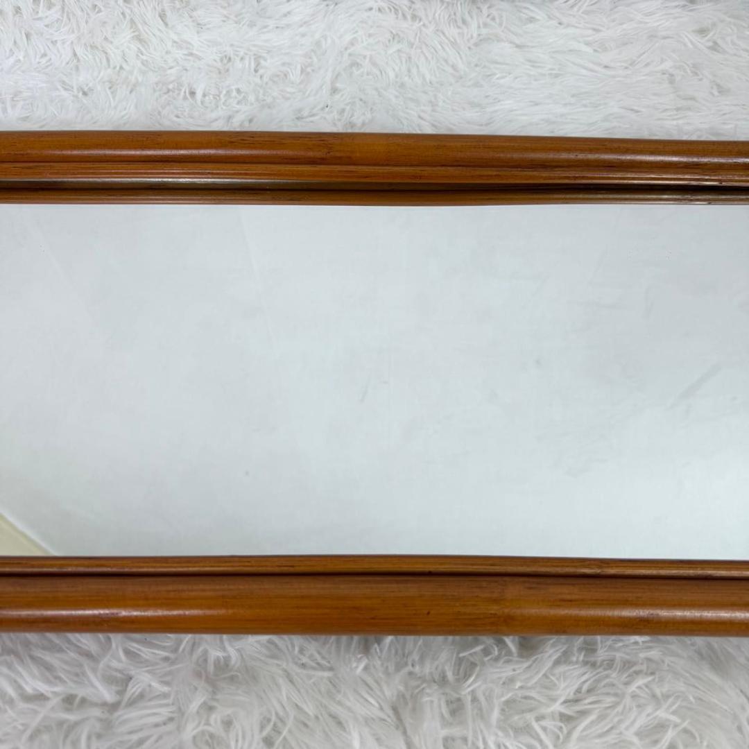 【希少】70〜80s BLUASTRA アンティークミラー　籐　25826-4