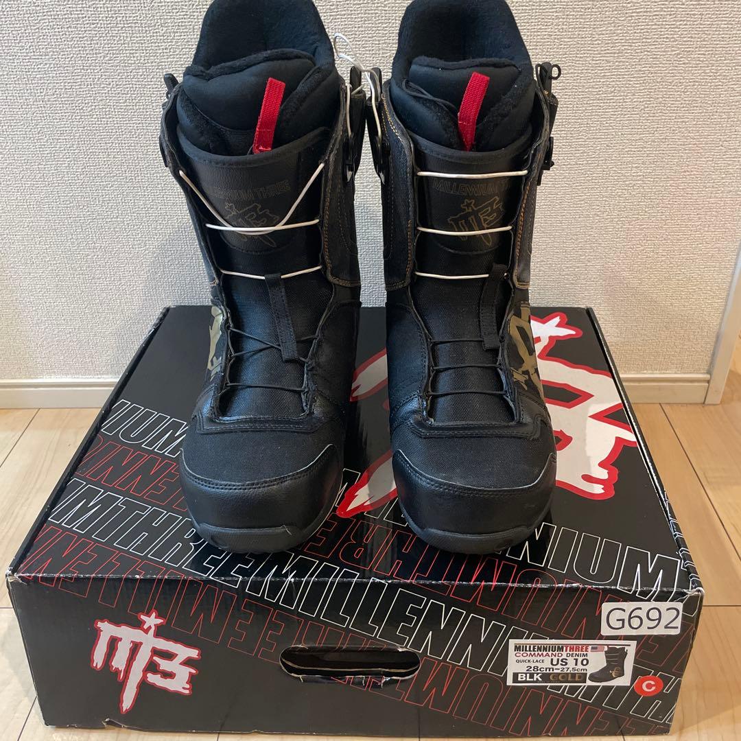 mtb Three Millennium スノーボードブーツUS 10 ブラック ウィンター