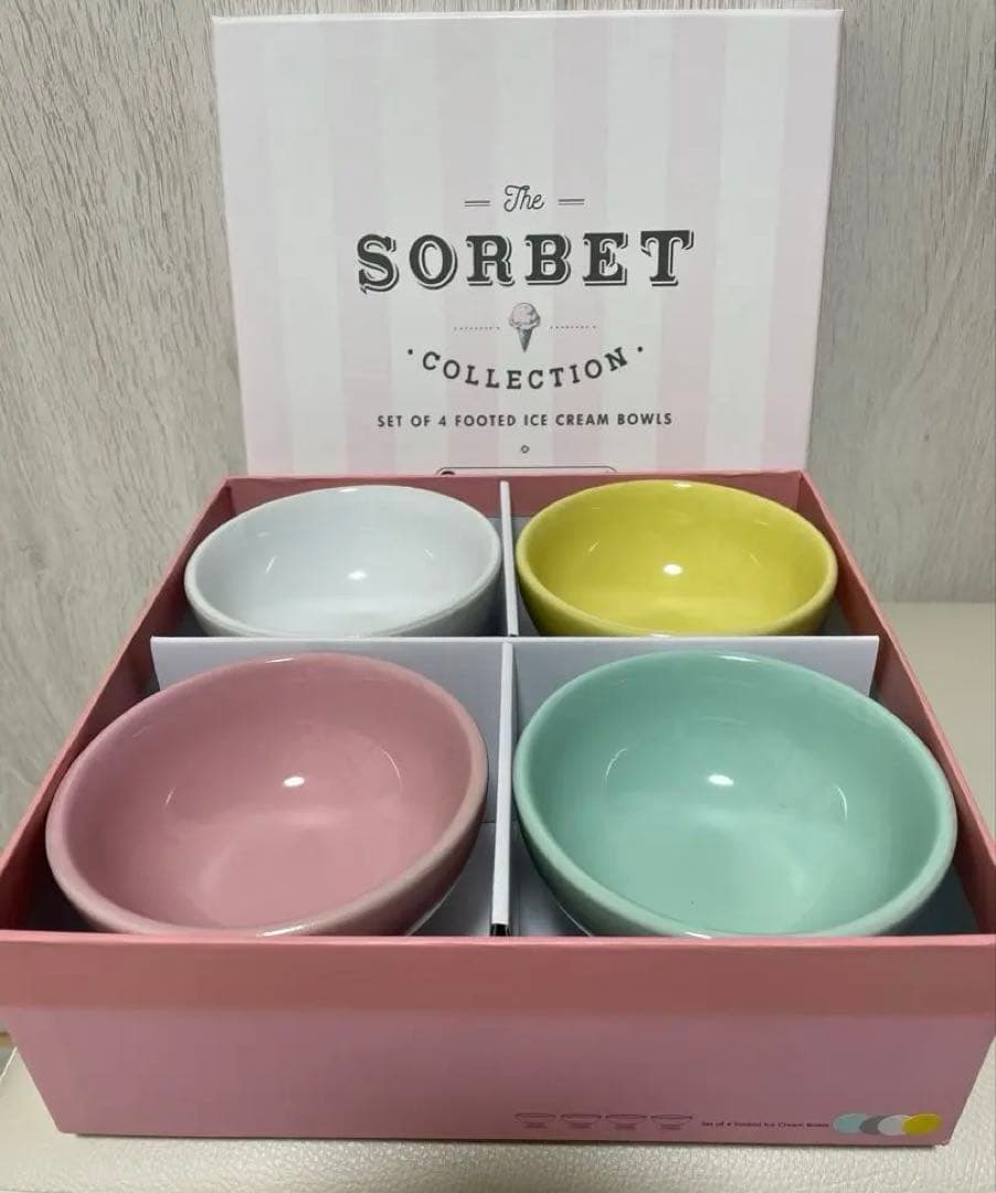 《未使用》LE CREUSET アイスクリームボウル4色セット