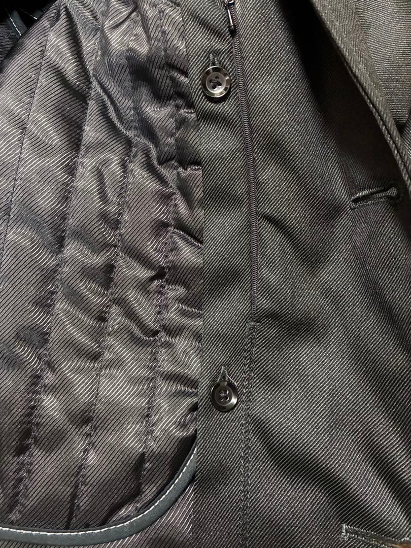 k i r i　ステンカラーコート キルティングライナー付き　黒