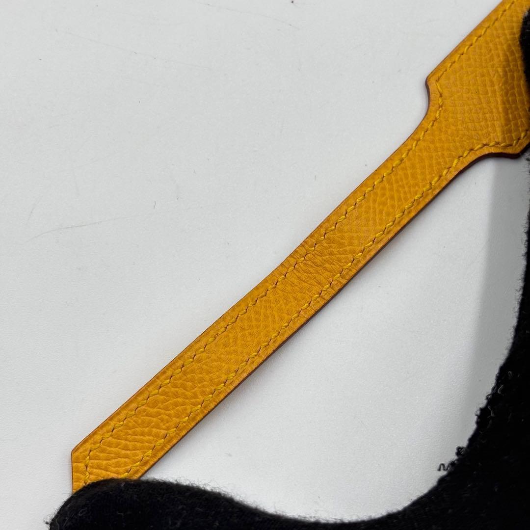 【美品】HERMES エルメス アルテミス レザー ブレスレット イエロー 箱付