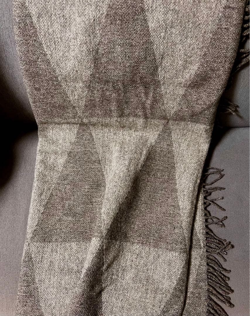 無印良品 ウール原色スロー 多用布 トライアングル柄 L108207102