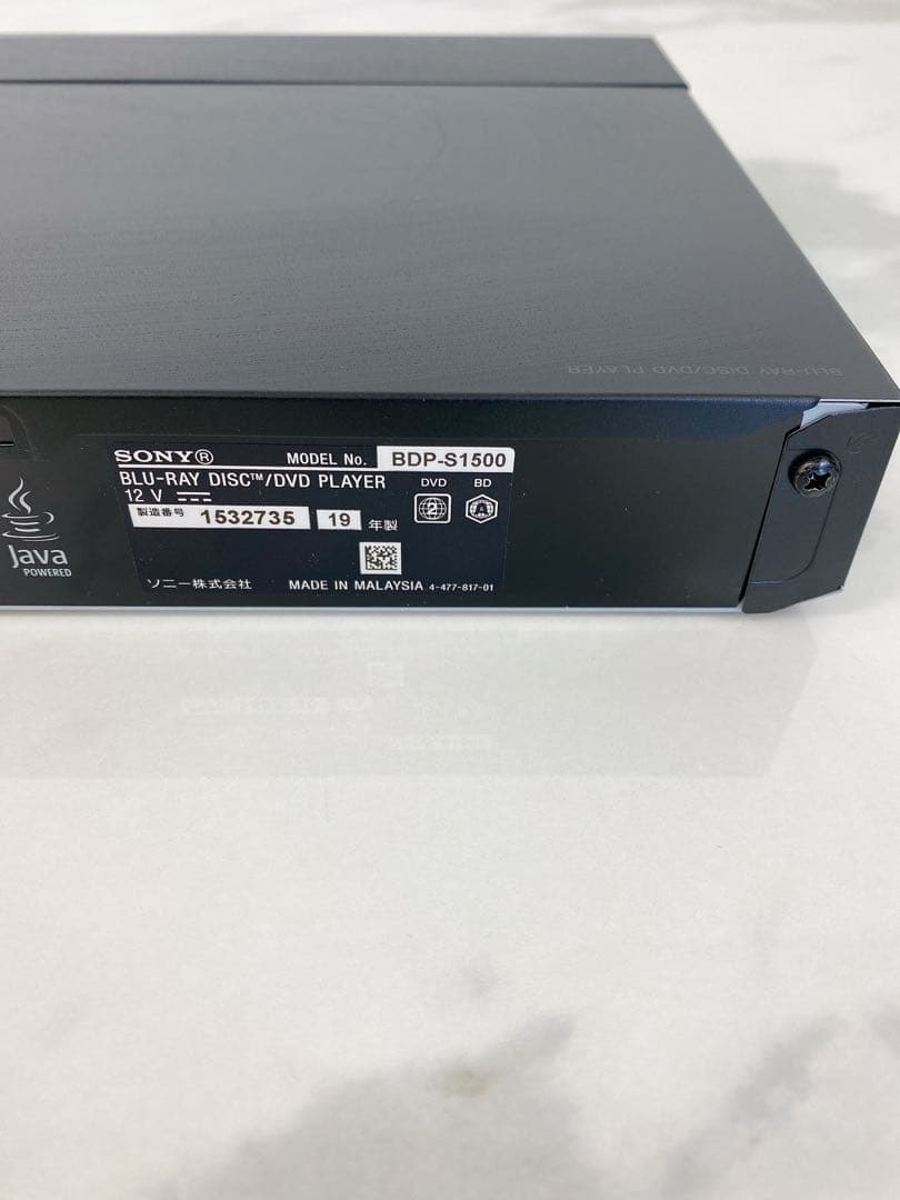 ＋SONY ブルーレイプレーヤー/DVDプレーヤー　BDP-S1500