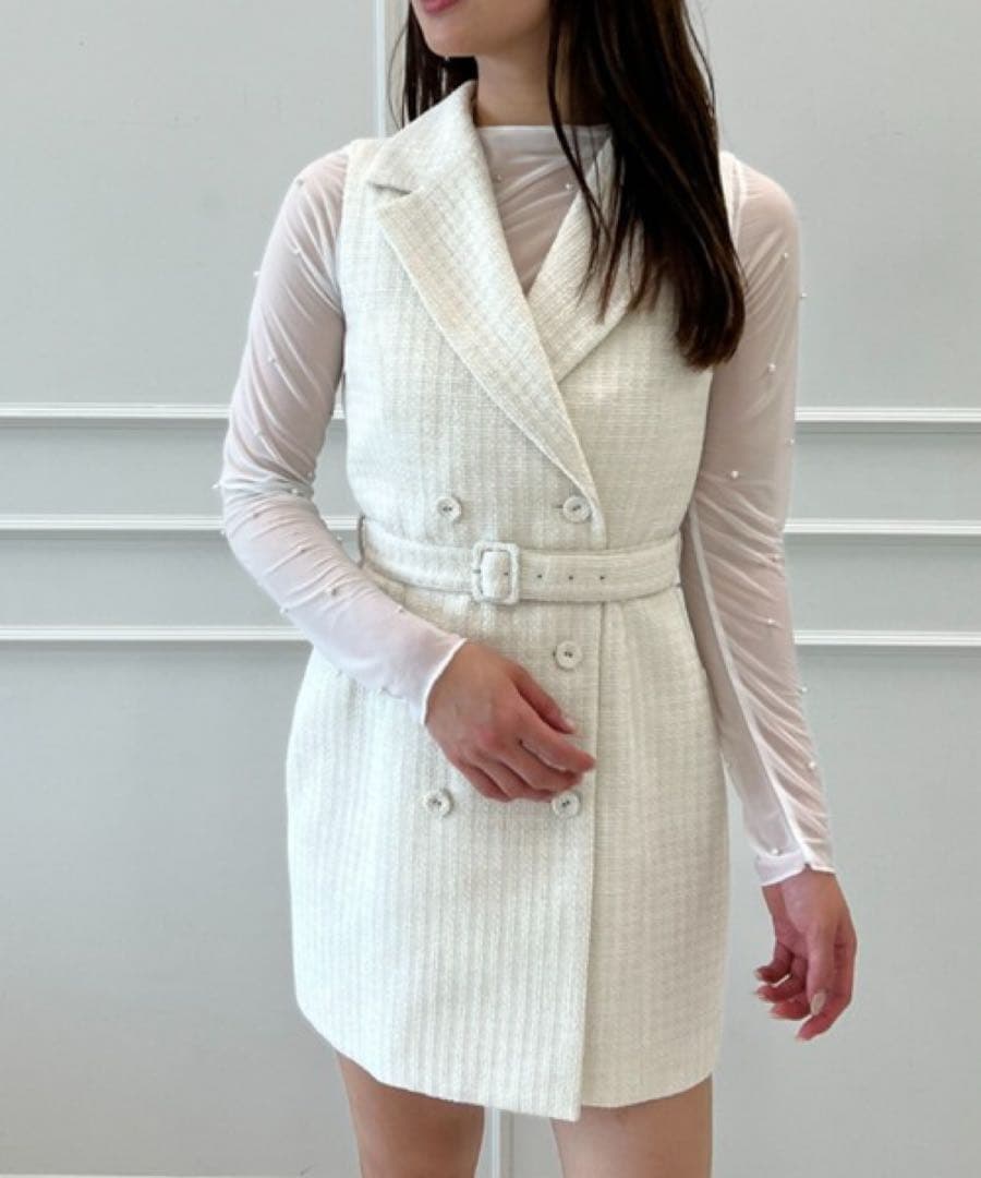 EIMY ISTOIREエイミー ツイードノースリジャケットワンピース - メルカリ