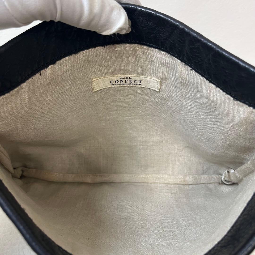 nest Robe CONFLICT 黒 レザー ショルダーバッグ