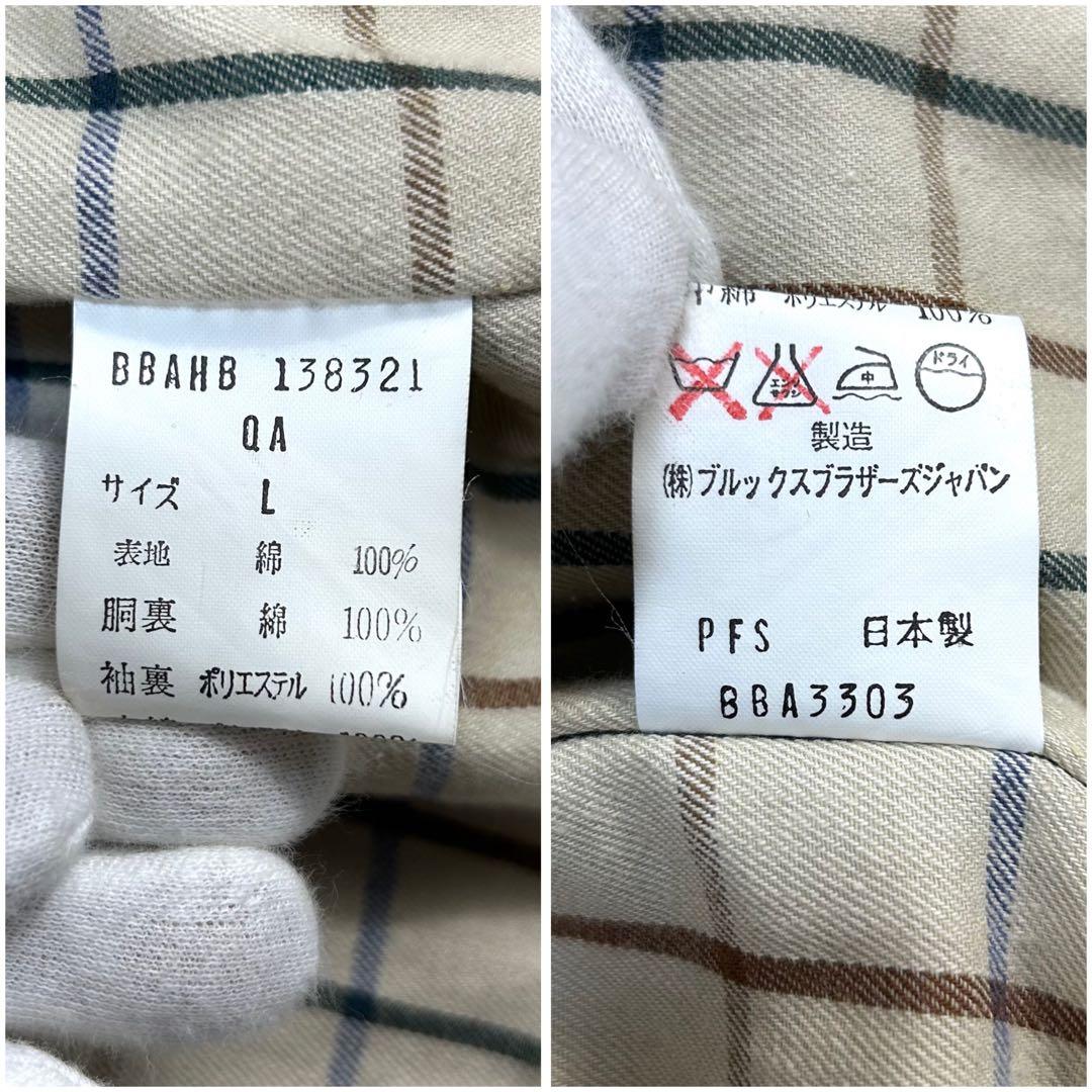 美品 ブルックスブラザーズ コーデュロイ ハーフコート ブラウン L 日本製