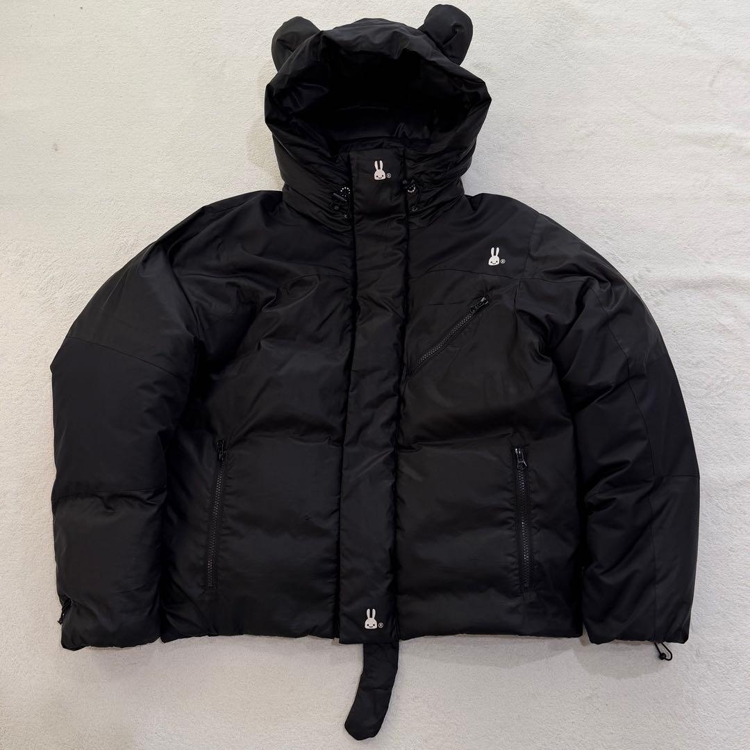 CUNE 耳としっぽ付きダウンジャケット ドローコード 黒 定価60500円