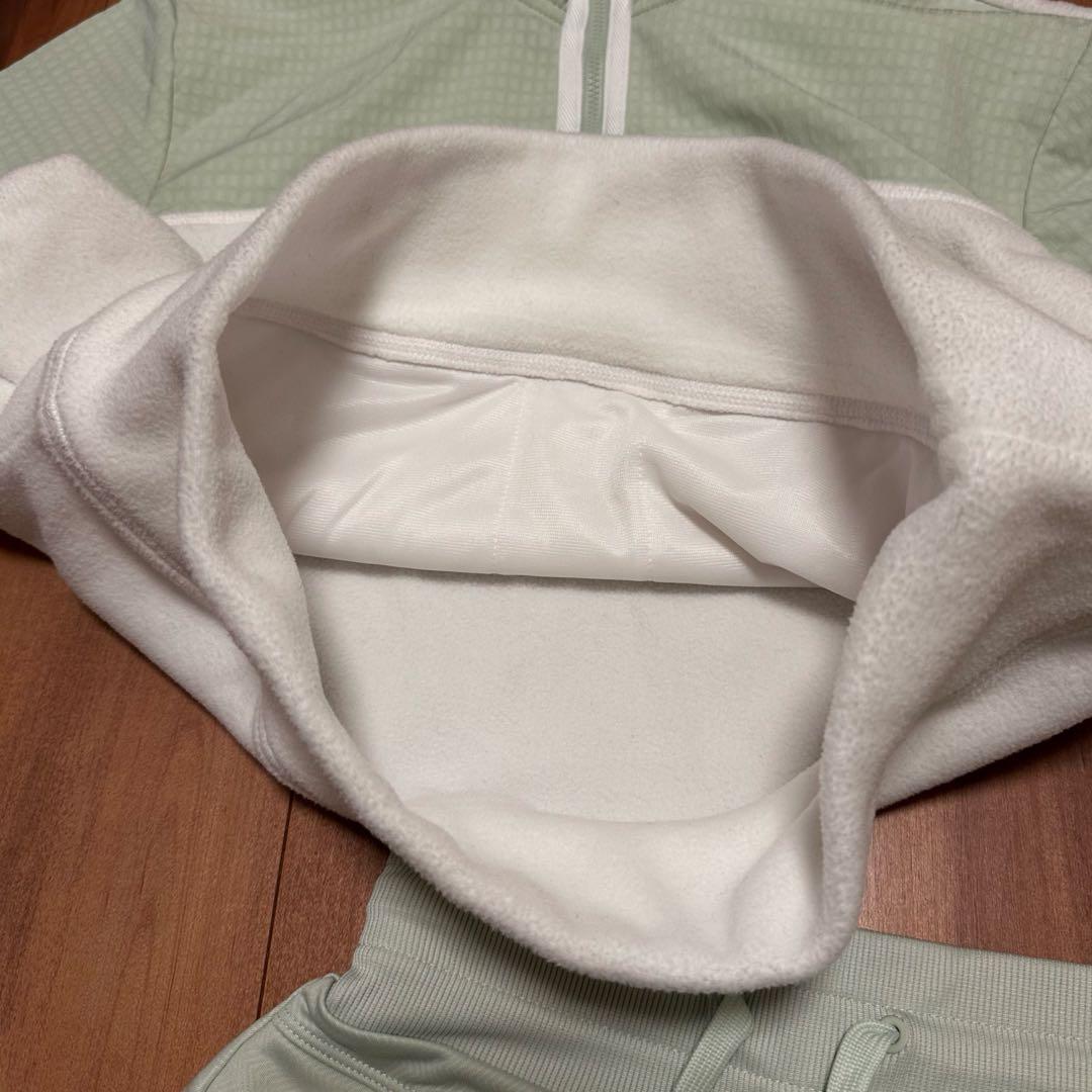 クロップド丈　長袖　フリース　ストレッチ　スカート　セットアップ　XS 秋冬