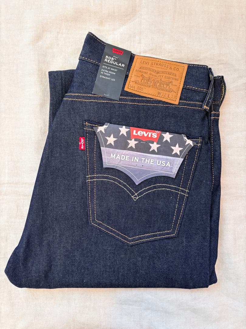 廃盤】リーバイスプレミアムアメリカ製505 セルビッジデニム W32
