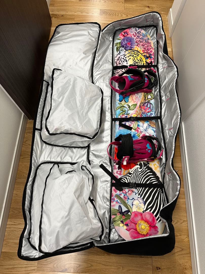 ★ScoLar★スノーボード板136㎝＋バインディング＋ケースset★希少