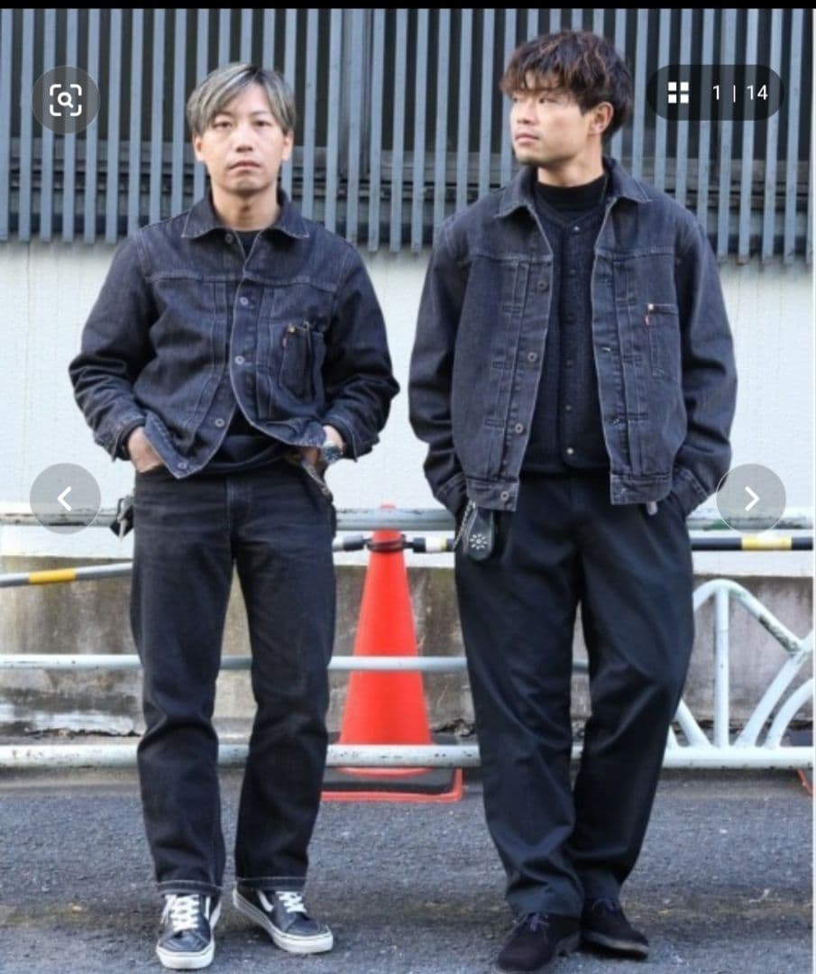 Levi's TYPE 1 デニムジャケット ブラック S（М）