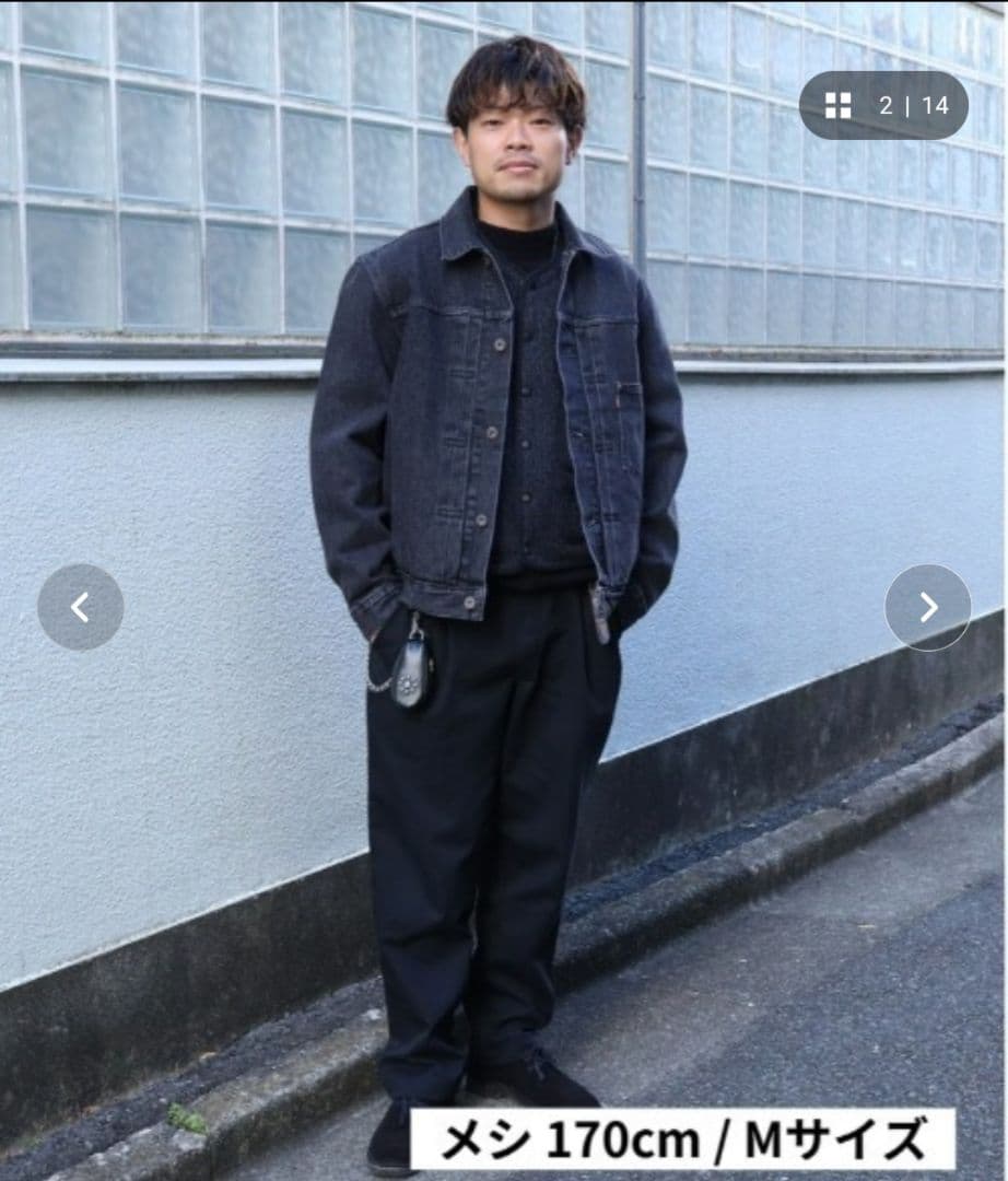 Levi's TYPE 1 デニムジャケット ブラック S（М）