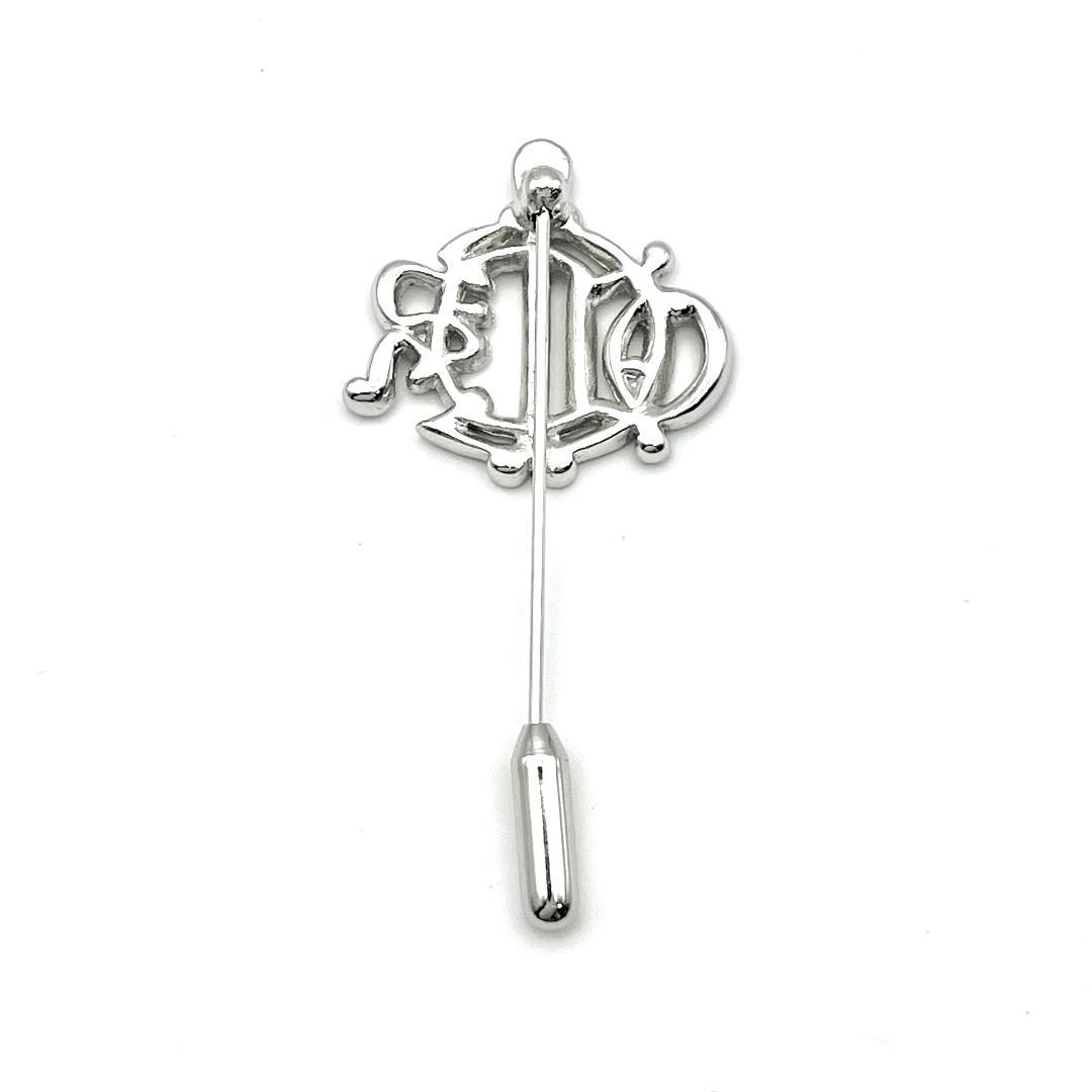 クリスチャンディオール エンブレム ロゴ ラインストーン ブローチ