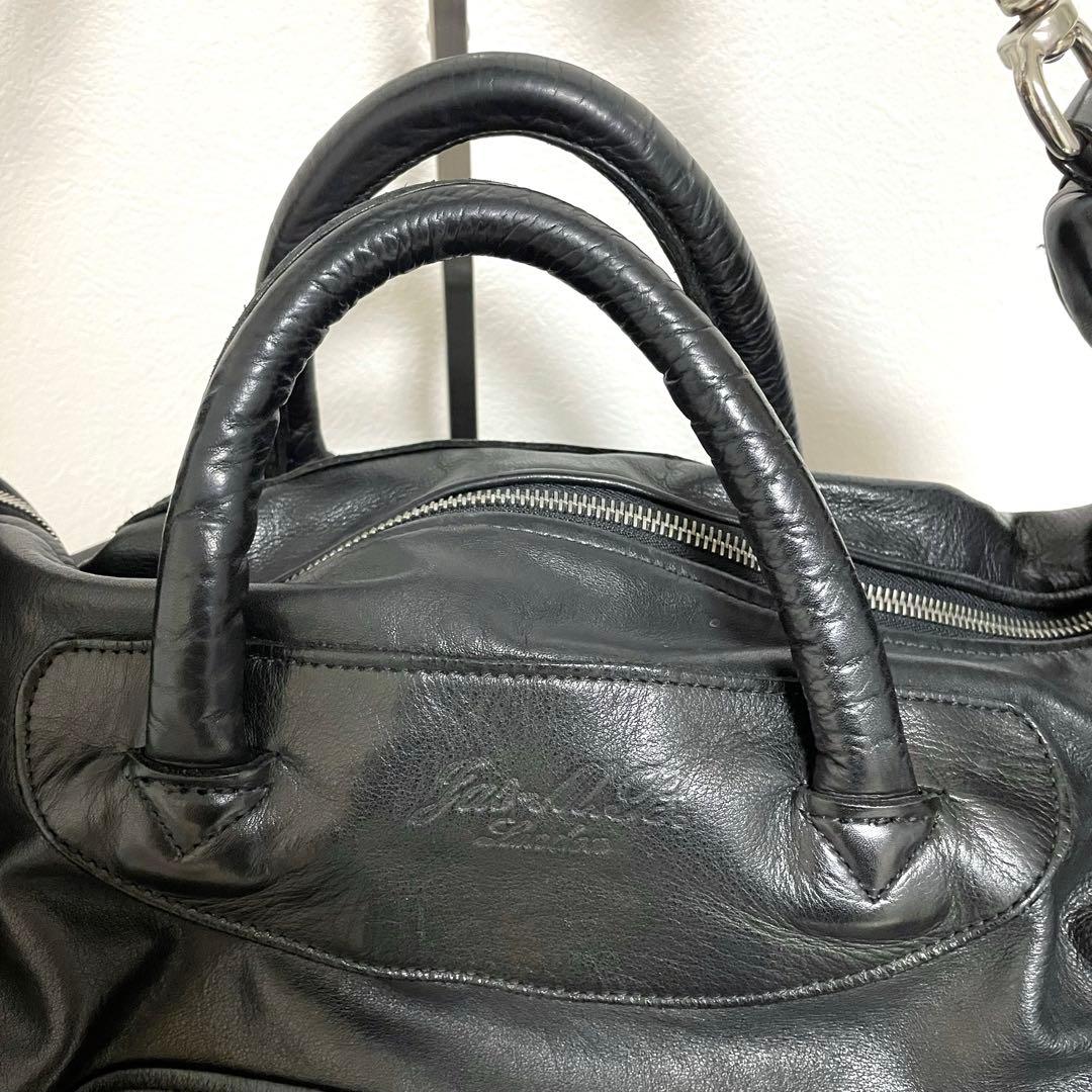 Jas M.B. 80% WINGS TRAVELLERボストンバッグ ブラック