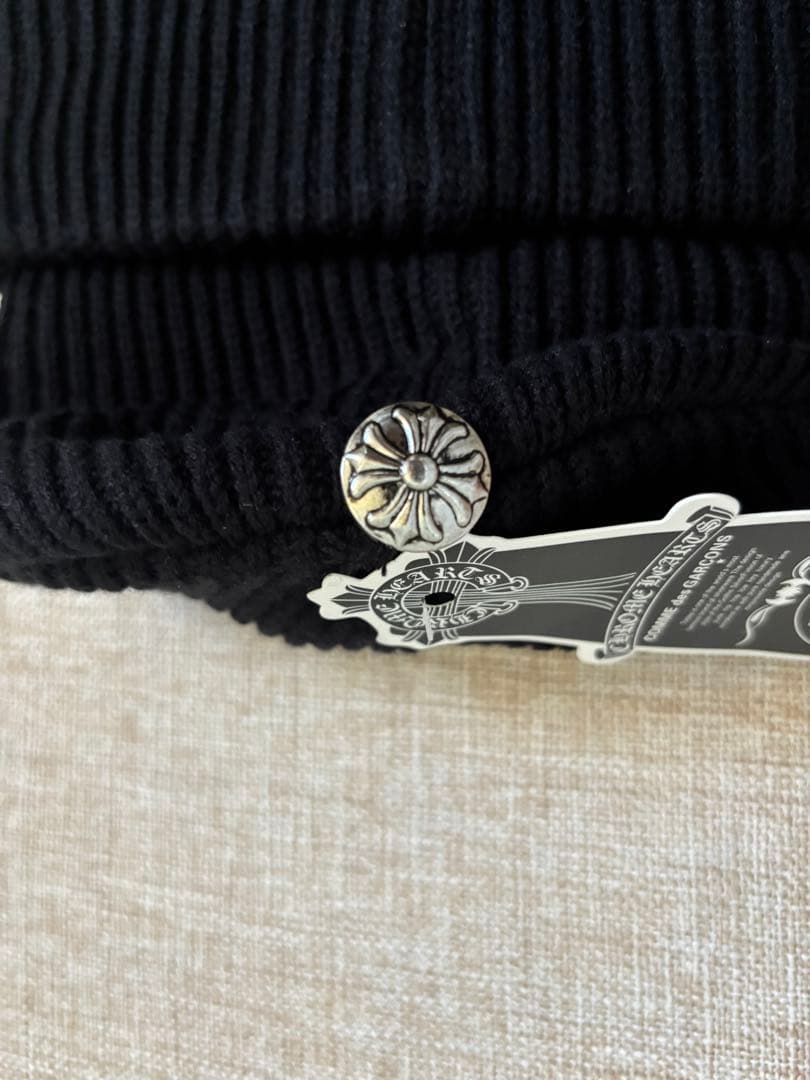 【1時間限定値下げ】Chrome Hearts クロムハーツ　黒ニット帽