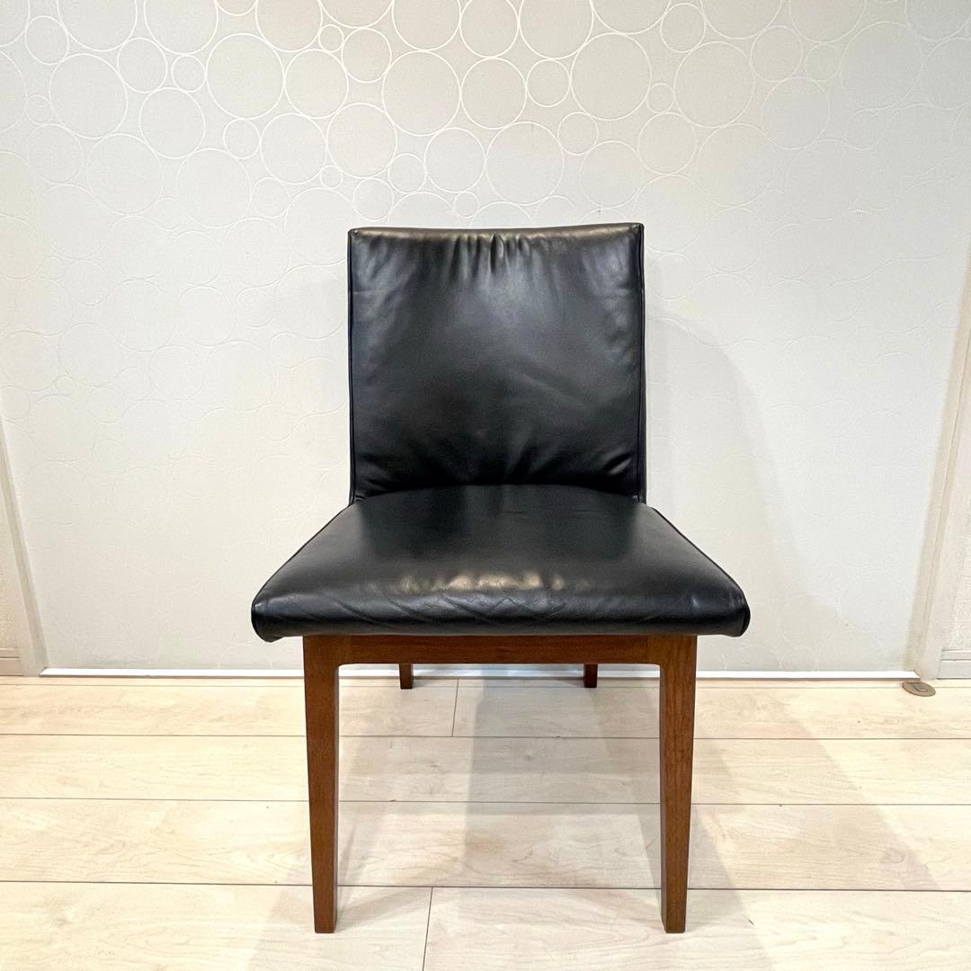 【美品】ACTUS リレート ダイニングチェアC 本革 天然木 北欧 モダン ①