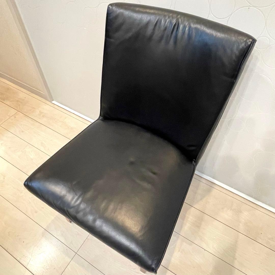 【美品】ACTUS リレート ダイニングチェアC 本革 天然木 北欧 モダン ①