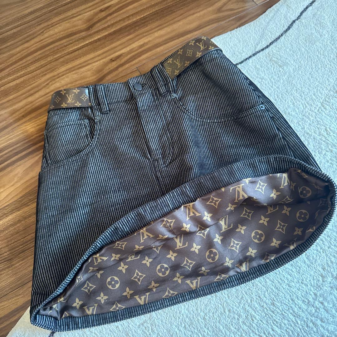 ルイヴィトン スカート アジャスタブルコーデュロイミニスカート