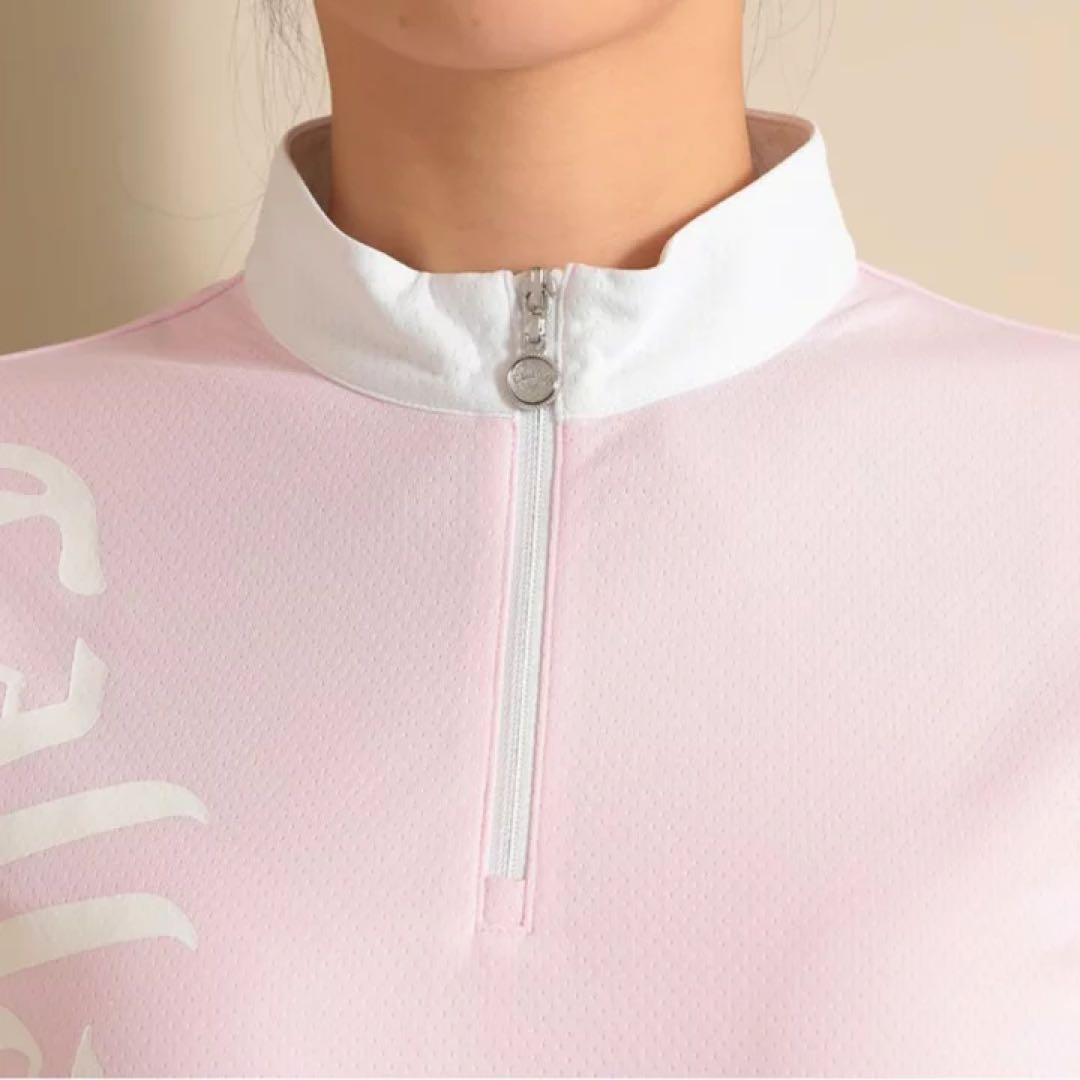 Callaway キャロウェイ クローズドメッシュワンピース ピンク