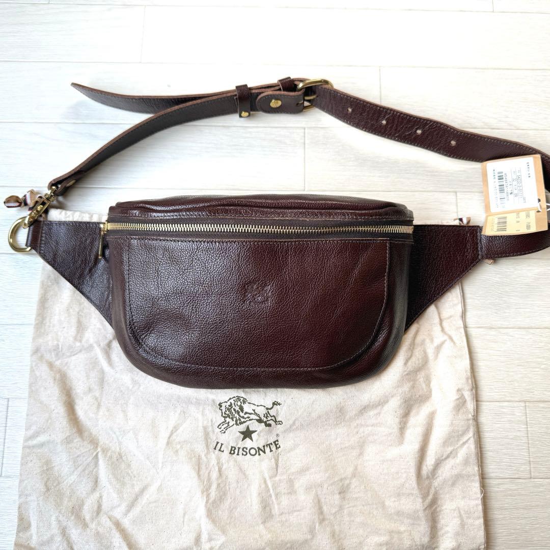 国内正規品 IL BISONTE レザー バムバッグ ショルダー ボディーバッグ