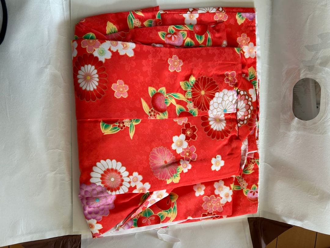 3歳　七五三　着物　双子　ピンク水色　2点セット