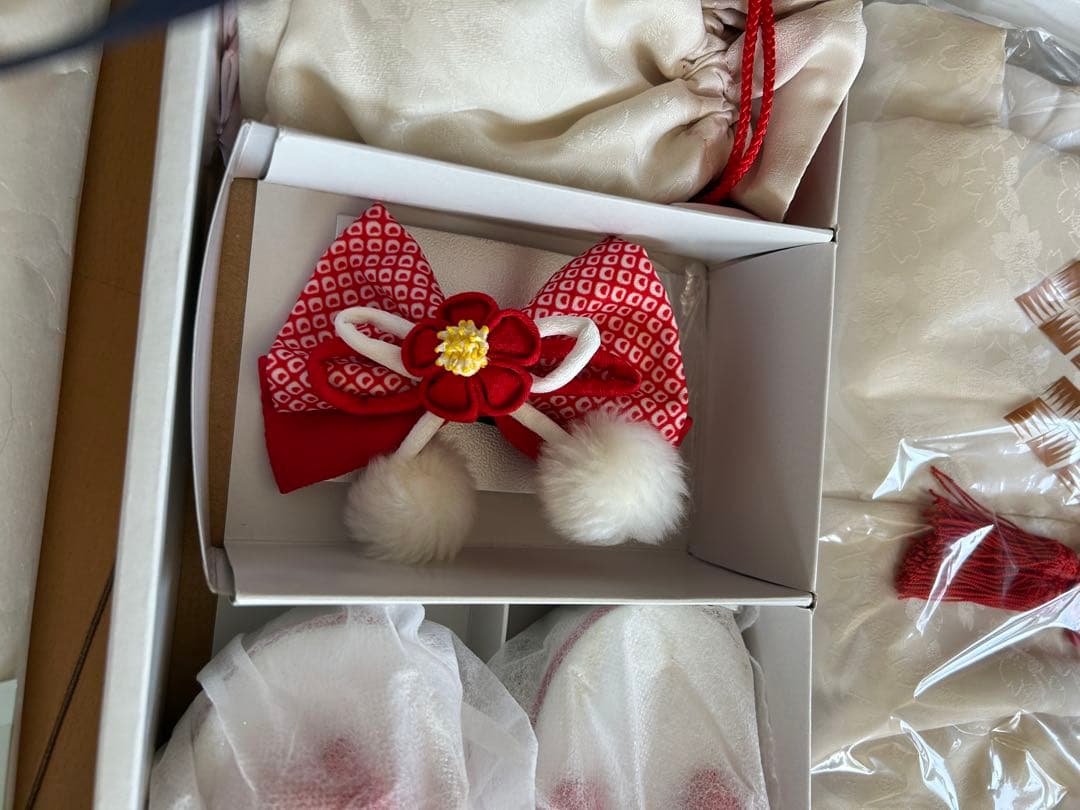 3歳　七五三　着物　双子　ピンク水色　2点セット