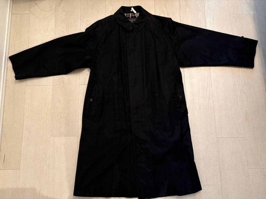 超希少！ Burberrys ステンカラーコート ブラック　一枚袖