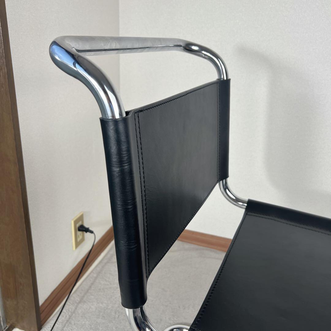 カンチレバーチェア ブラックレザー バウハウス