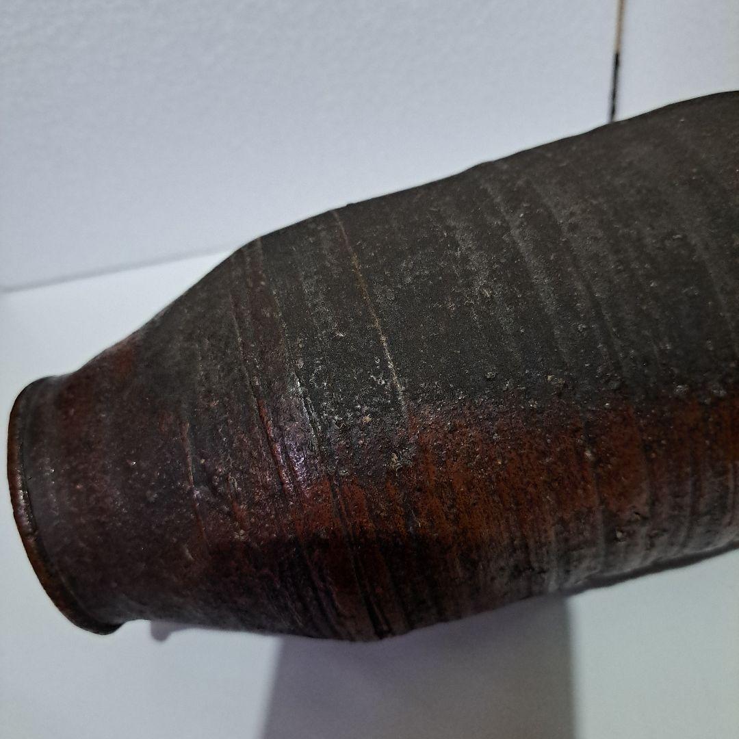 初代　木津宗詮作　古南蛮壺　拝領品　共箱　珍品壺