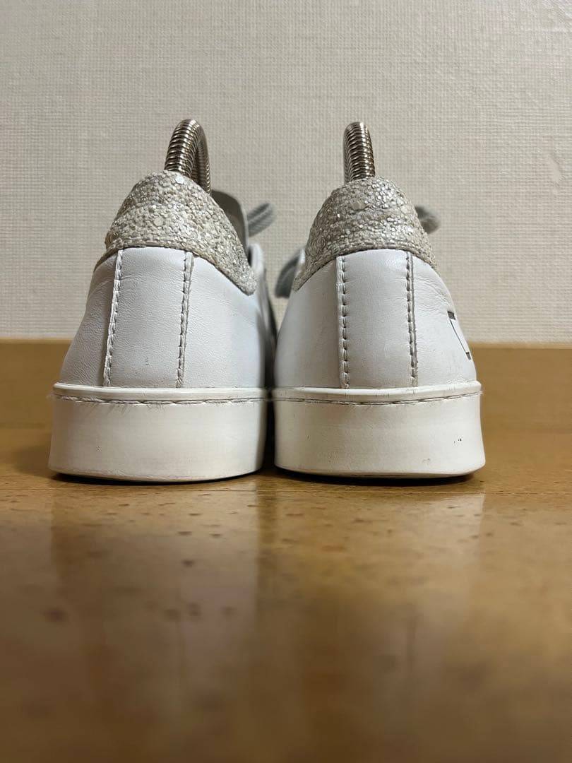 靴 D.A.T.E. HILL LOW CALF WHITE-SILVER 22.5