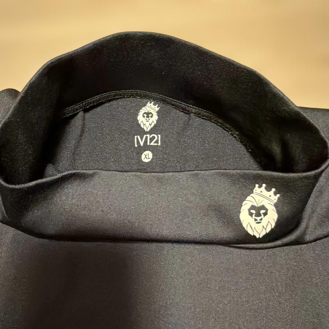 V TWELVE ブラック モックネックシャツ XL