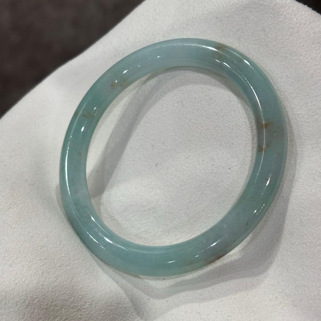 画像追加　ミャンマー産天然本翡翠　A貨　バングル　鑑定書付き