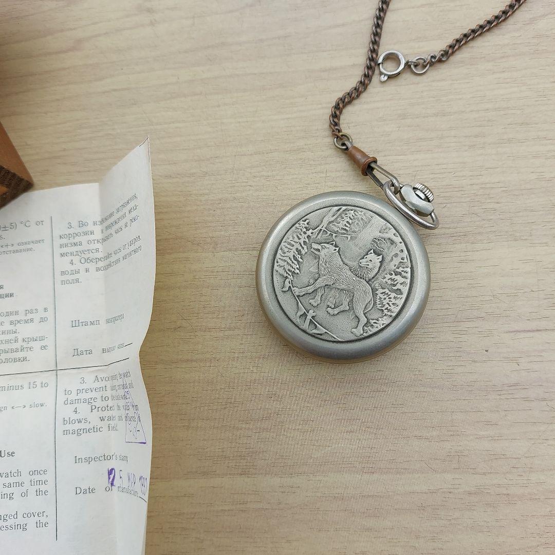 モルニヤ Molnja KRASINIKOF 懐中時計 ロシア 手巻き ケース付