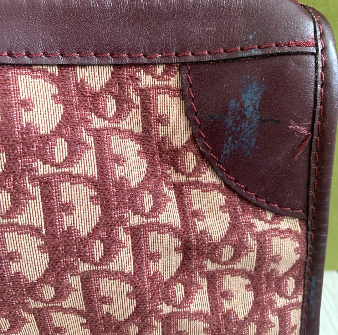 クリスチャンディオール トロッター ボストンバッグ キャンバス レザー