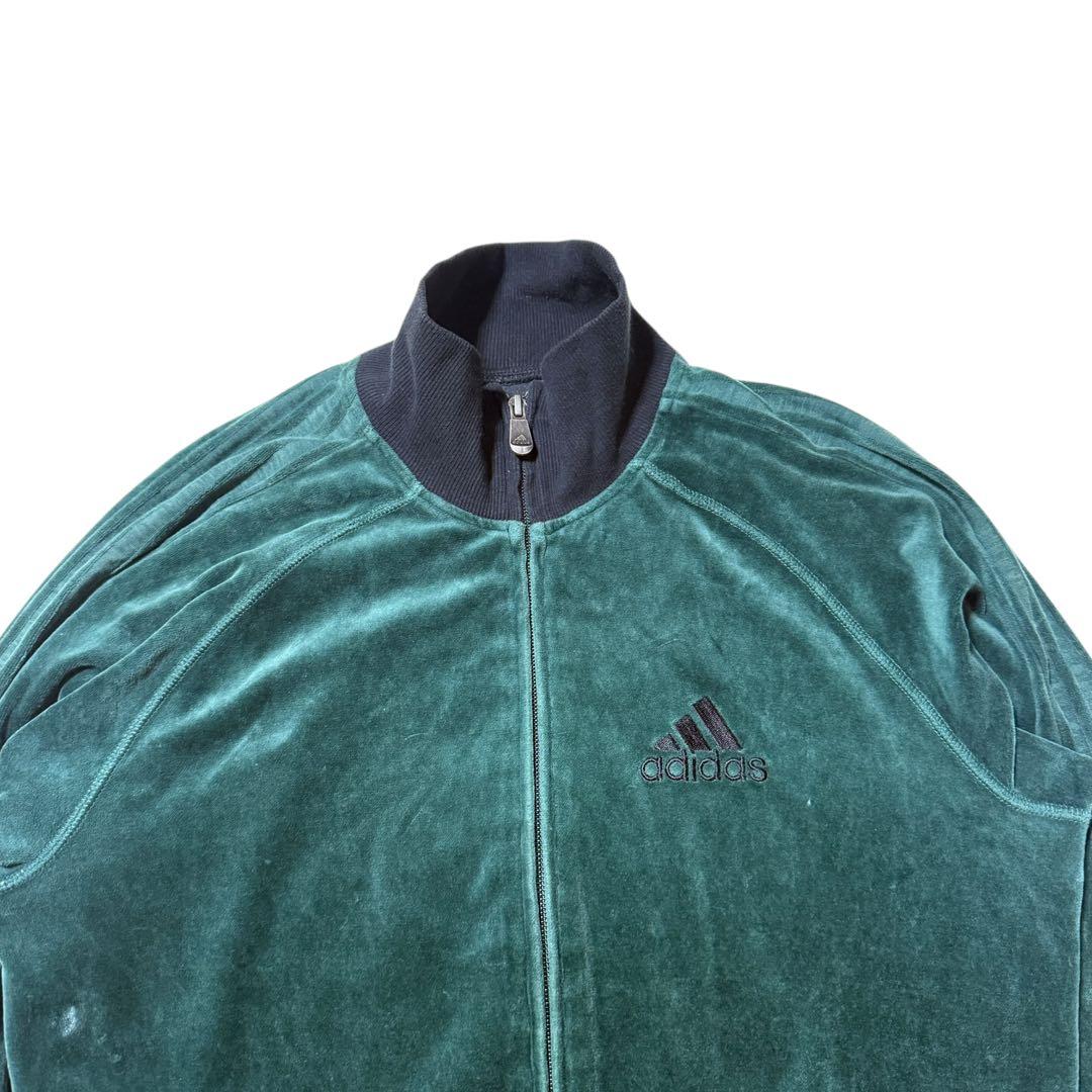 ✨希少✨adidas アディダス ベロア トラックジャケット グリーン 緑