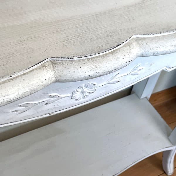 フレンチシャビィ　アンティーク調　コンソールテーブル　起立木工　アールヌーボー