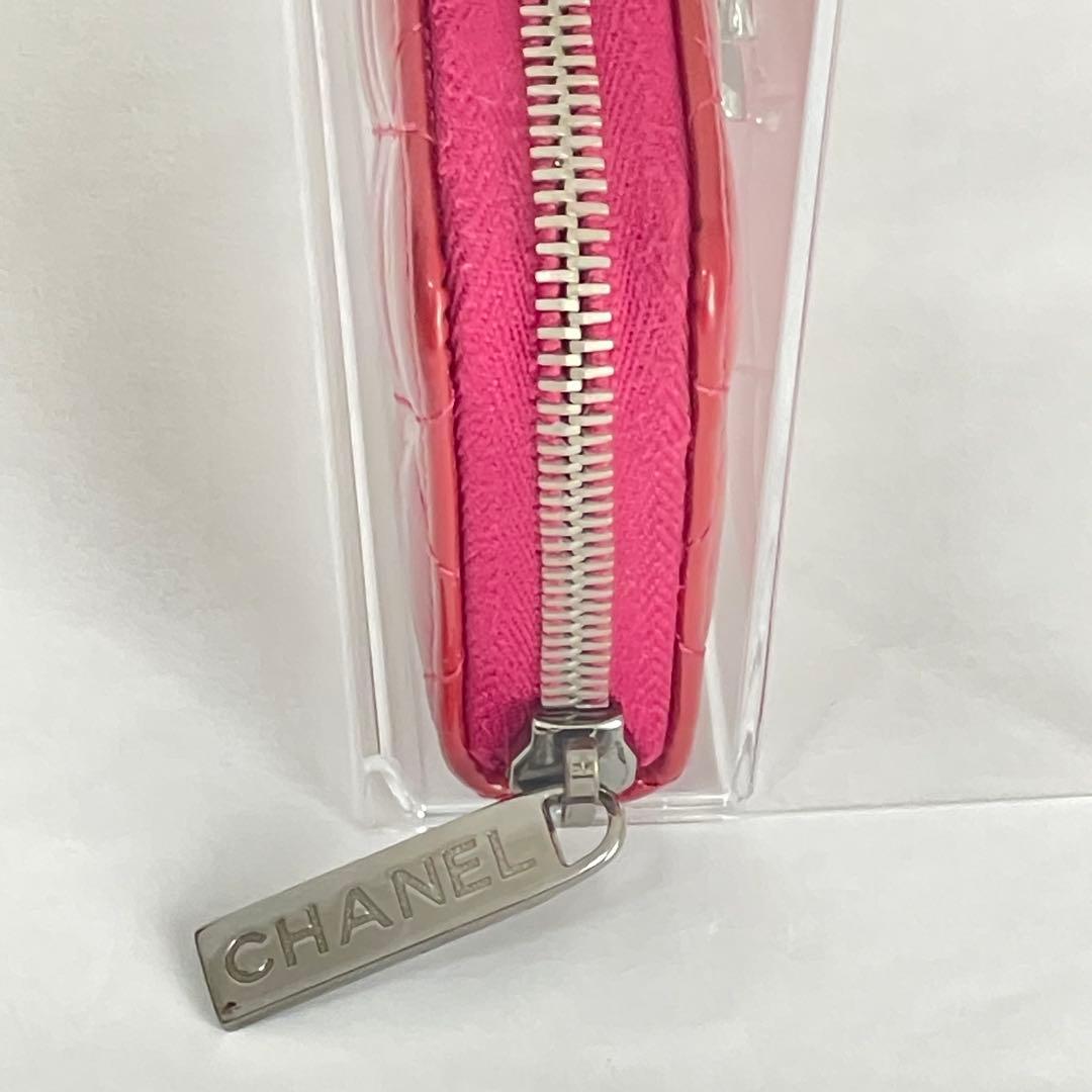 希少 美品 正規品】CHANEL ピンク エナメル コインケース 小銭入れ