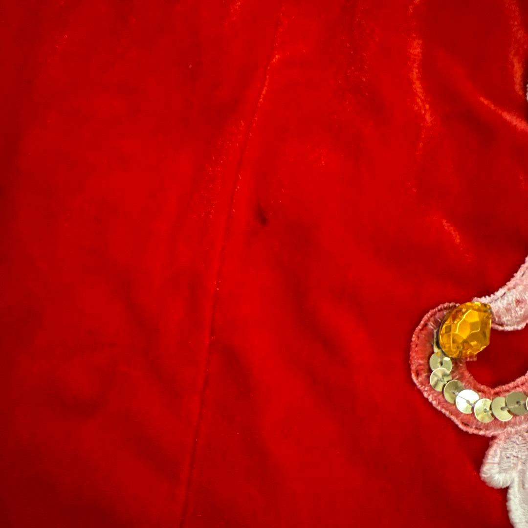 社交ダンス　チャコット　ラテン　ドレス　M レッド　赤　クリスマス