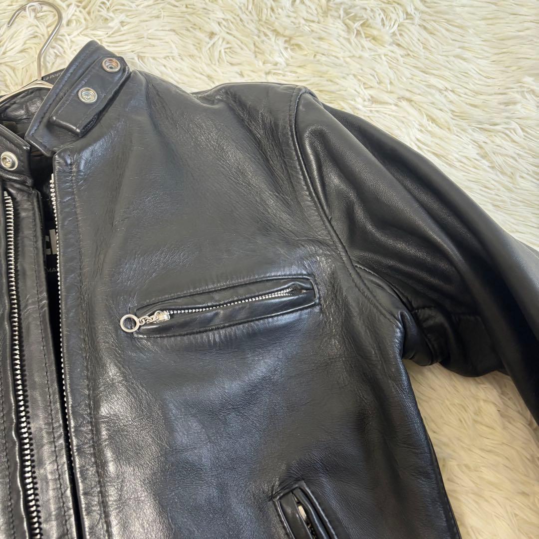 人気✨schott 641E レザージャケット　シングルライダース　本革　38