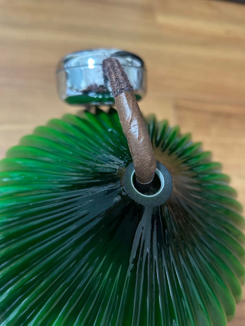 ペンダントライト　アンティーク　グリーンガラス 天井照明