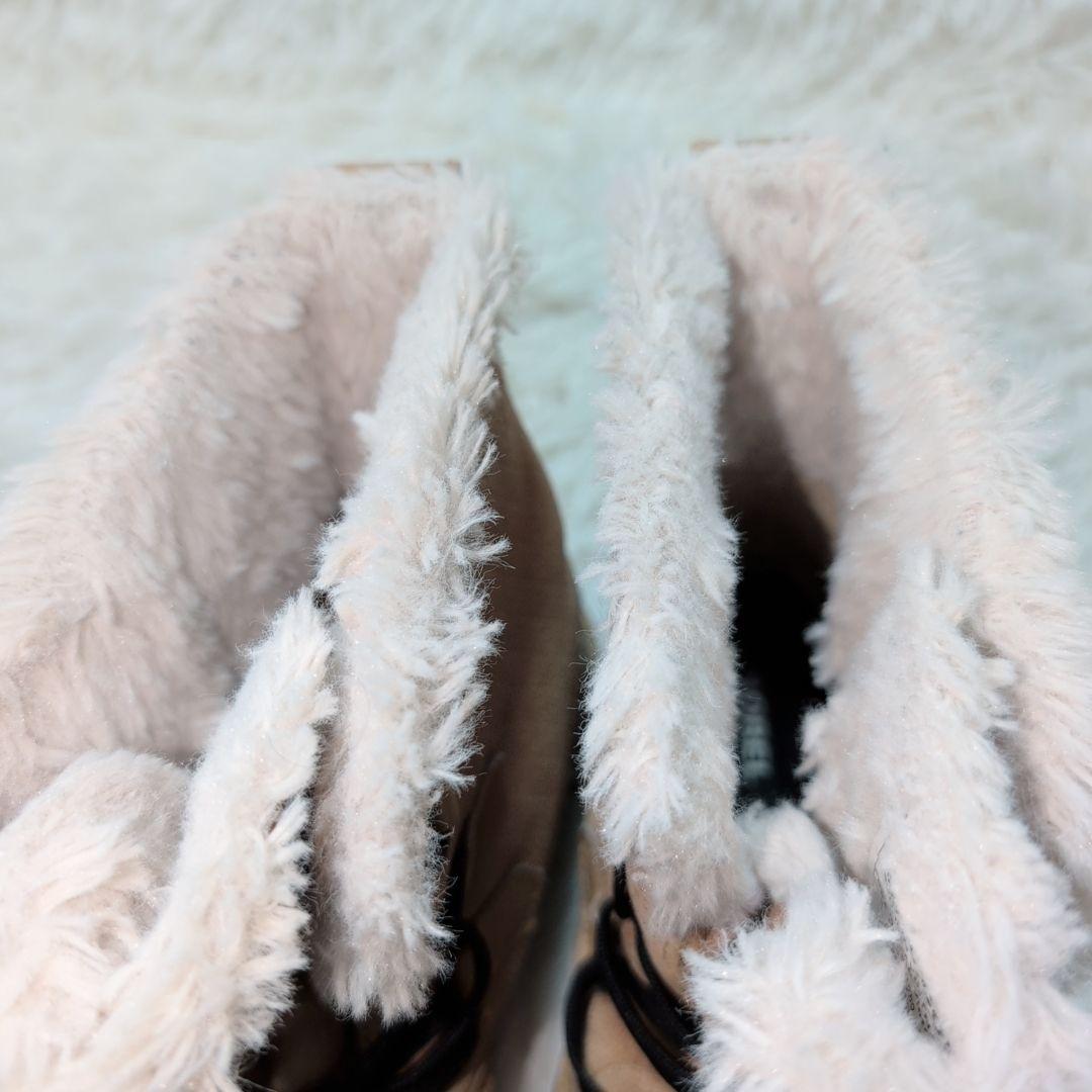 【美品】ソレル ティボリ 防水 スノーブーツ ベージュ/ブラック 25.0cm