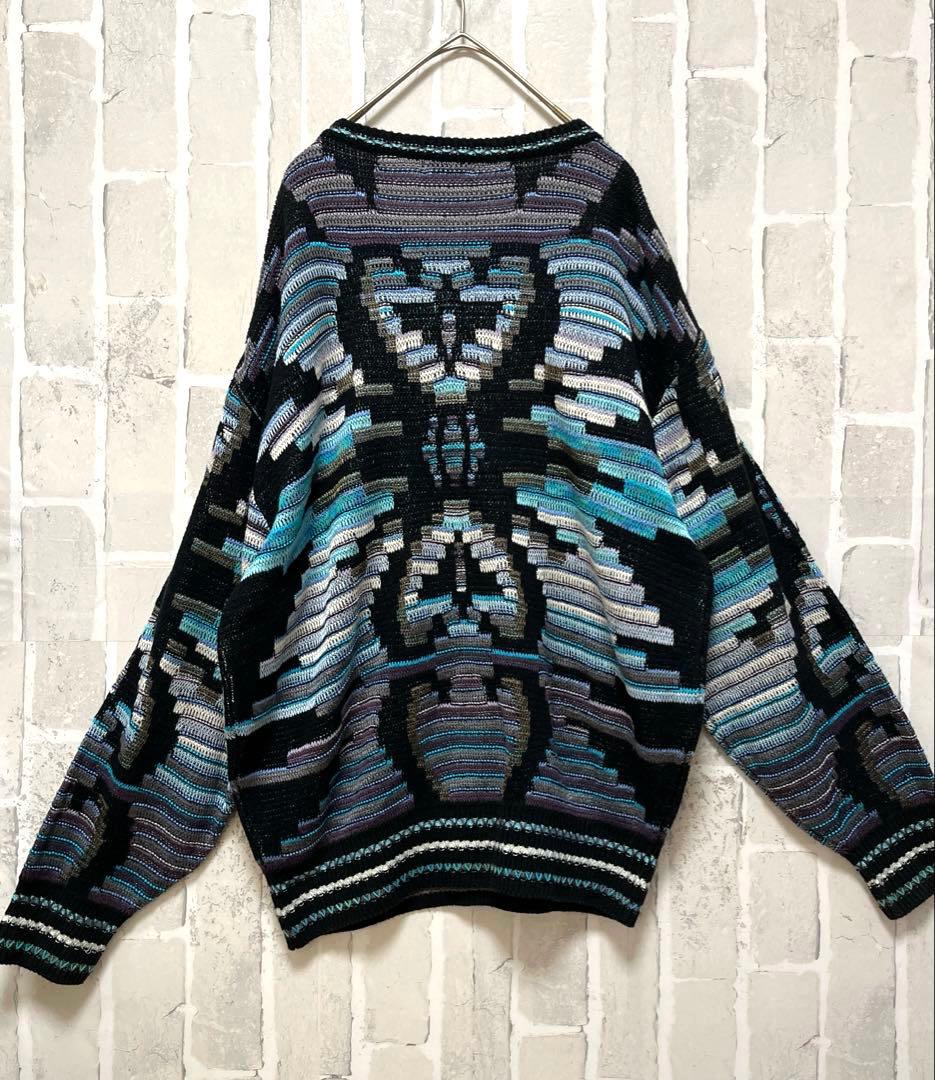 FICCE フィッチェ ヨシユキコニシ ニット セーター L Y2K アート柄