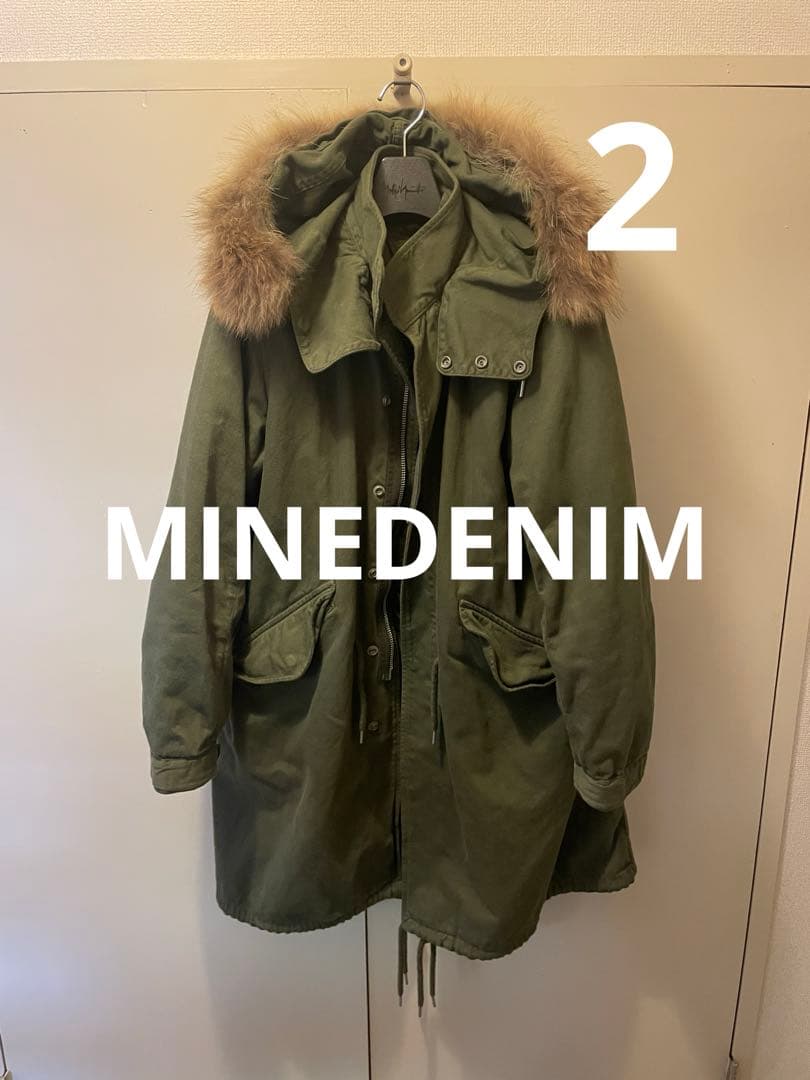 定価107,800円 】デニムキルトライナー付きモッズコート（カーキ