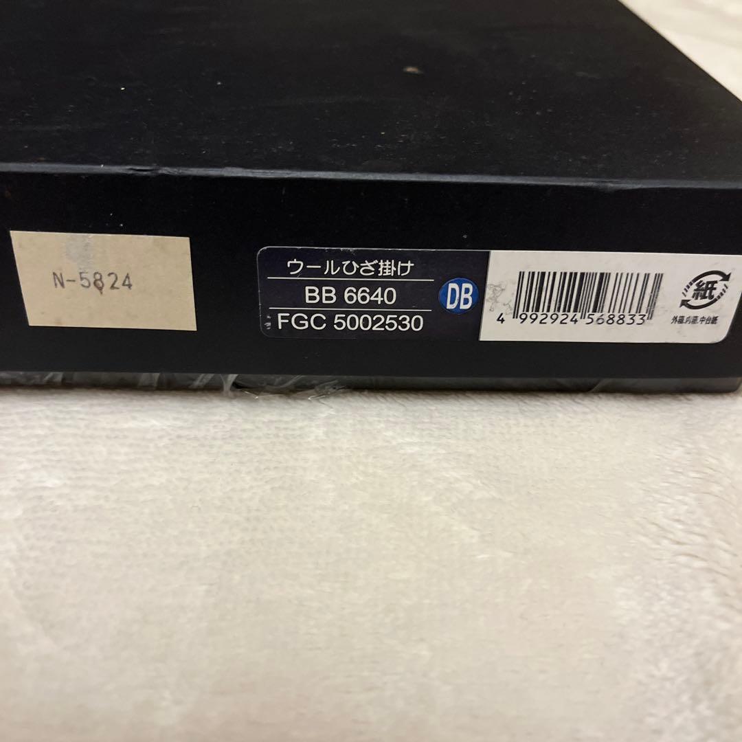 新品未使用　バーバリーロンドン　チェック　ウール100%ひざ掛け　ネイビー　紺色