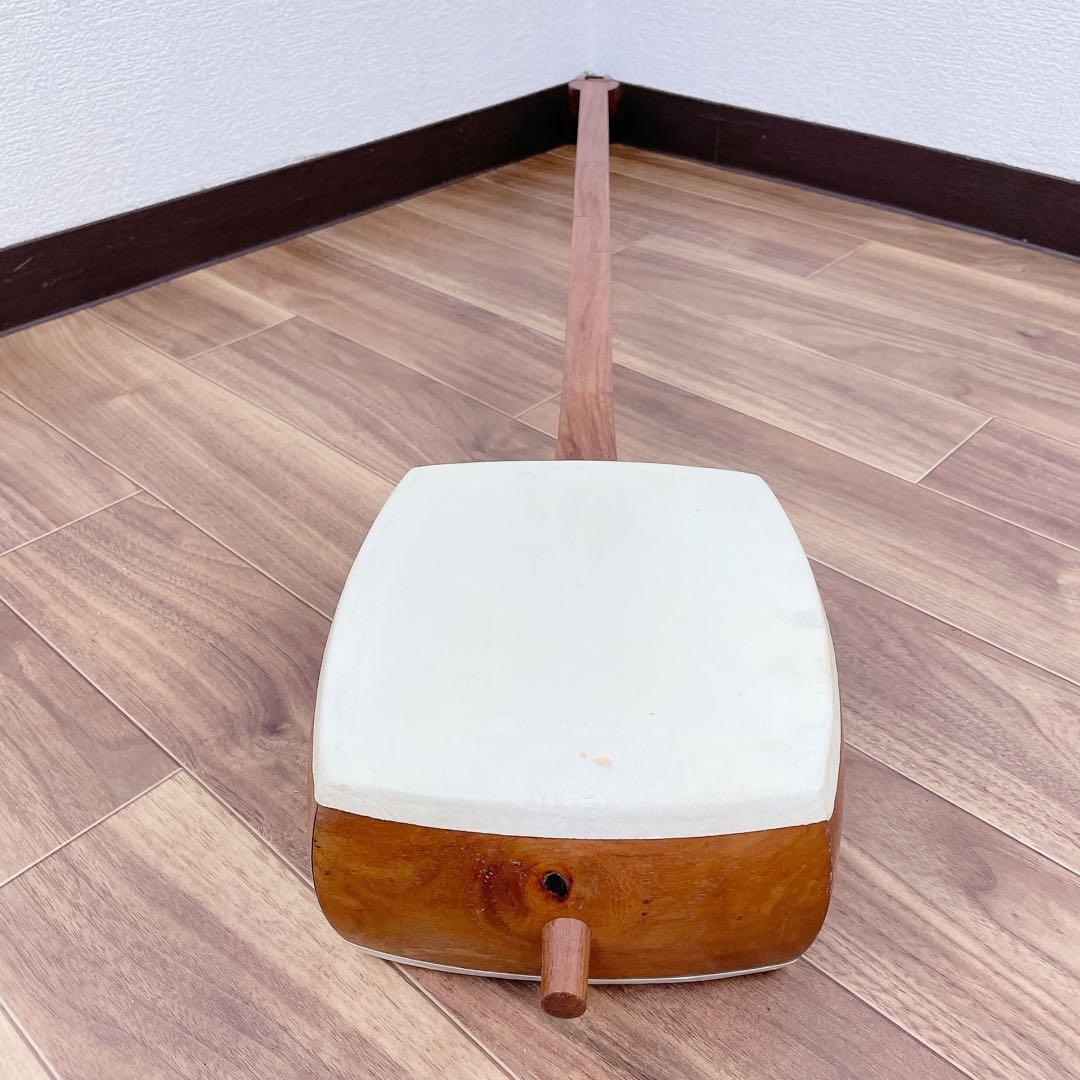 三味線 犬皮 丸打胴 鳩胸 花梨 細棹 和楽器