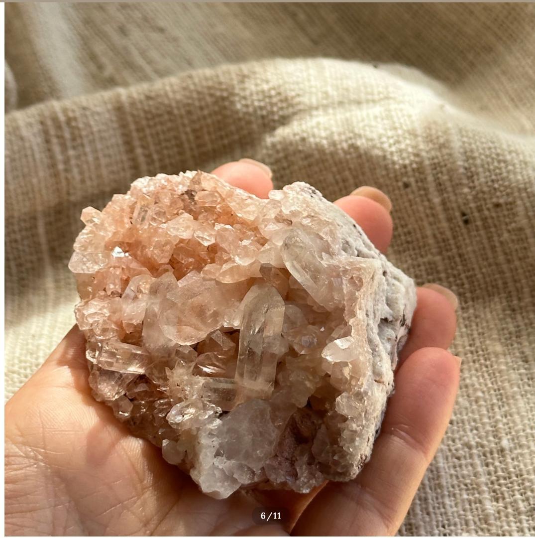 手のひらサイズ【インド・マニカラン産】 ピンクヒマラヤン ミニ