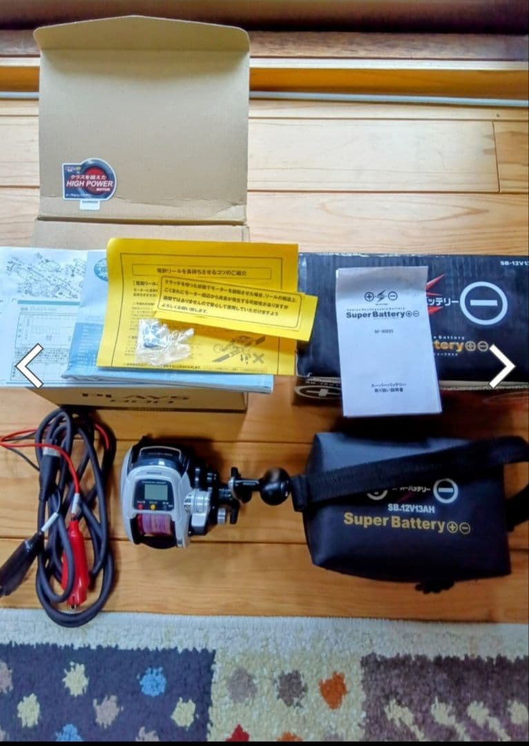 【超美品】SHIMANOシマノ電動リールPLAYS800 スーパーバッテリー付