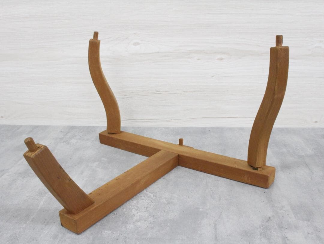 ▲岡田屋太鼓店 平太鼓 固定台・バチ付き 直径約39㎝ 和楽器 打楽器